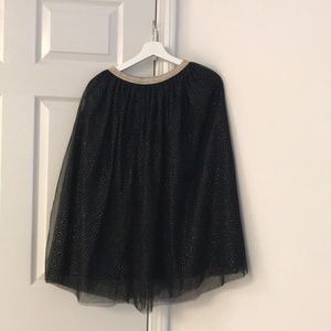 Midi kids skirt with gold dots